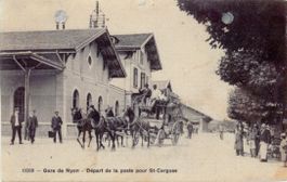 Nyon  VD  -   Départ de la Poste pour St.-Cergues