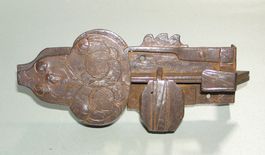 Antikes handgeschmiedetes Kastenschloss Türschloss