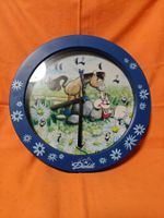 Diddl Wanduhr blau mit Motiv