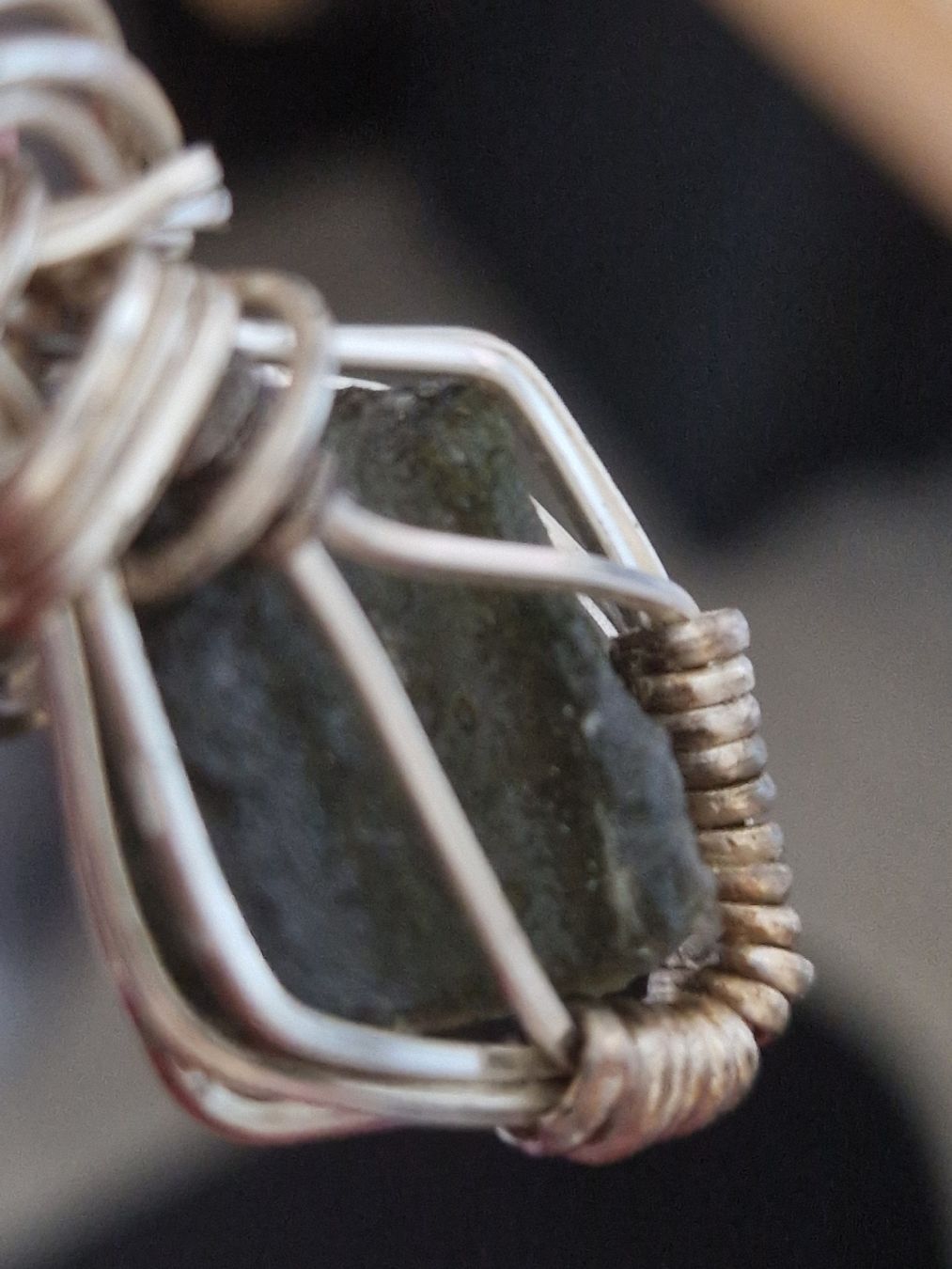 Minerali & Pietre curative: MOLDAVITE véritable monté sur fil argent – Nuovo (secondo la descrizione) da SAXON venduto da Mariposita1428 4