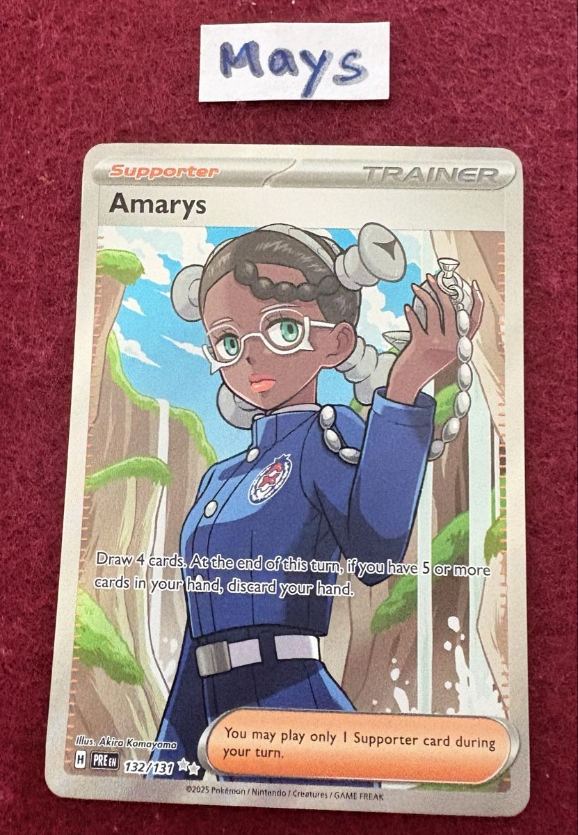 Amarys Full Art Trainer 132/131 Prismatic Evolutions 🏴󠁧󠁢 (Gebraucht) in