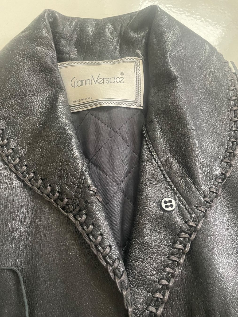 Versace Giacche: Gianni Versace LederJacke – Usato da Minusio venduto da Pink222 1