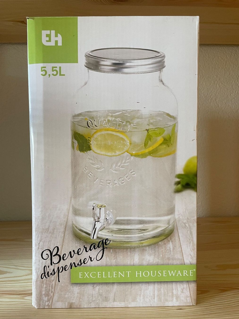 Gläser: Getränkespender aus Glas 5,5 L – Neu (gemäss Beschreibung) aus Winterthur von secondhand_love