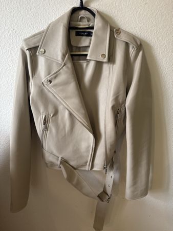TODAY Kunstlederjacke Beige Gr. M - Herbst Style! Top! 48
