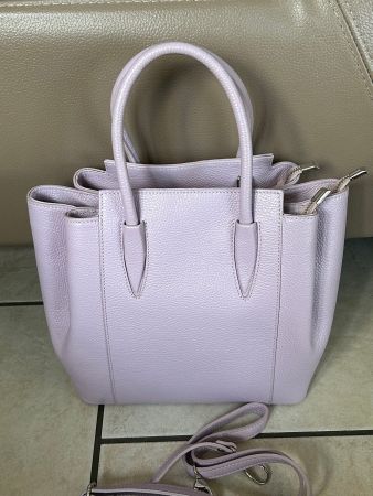 NEU - Leder-Handtasche flieder/lila