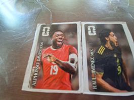 Fussball Sticker Alphonso Davies CAN & Raul Jimenez MEX