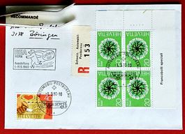 BEA BERN SONDERSTEMPEL AUTOMOBIL POST BUREAU CHARGE 1980