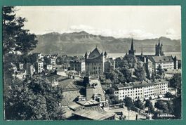 Lausanne, Schloss, Kathedrale und Umgebung, 1961, gelaufen