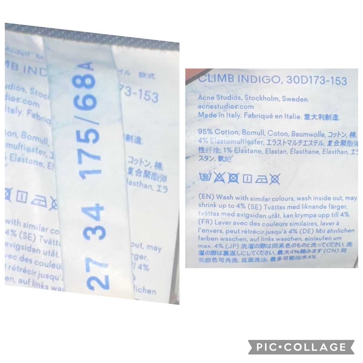 Acne Studios Jeans: BLA KONST ACNE STUDIOS JEANS GR. 27 – Usato da Unteraegeri venduto da MH203 9