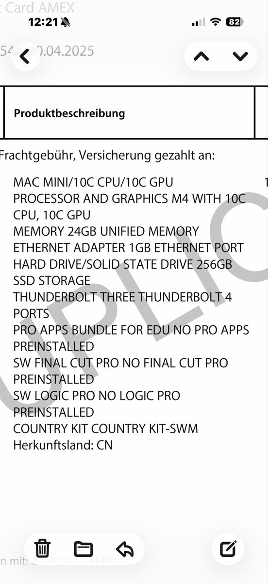 Apple PC: MacMini M4 24GB – Nuovo (secondo la descrizione) da Meisterschwanden venduto da Macteddy 3
