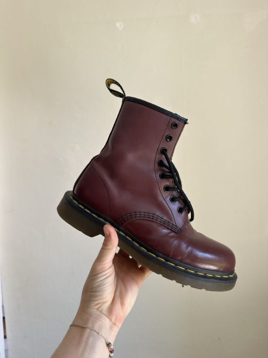 Scarpe da uomo: Dr. Martens Stiefel, Grösse 37, Burgunderrot – Usato da Dättwil AG venduto da oceaneyes