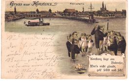 1907 Konstanz Lithokarte