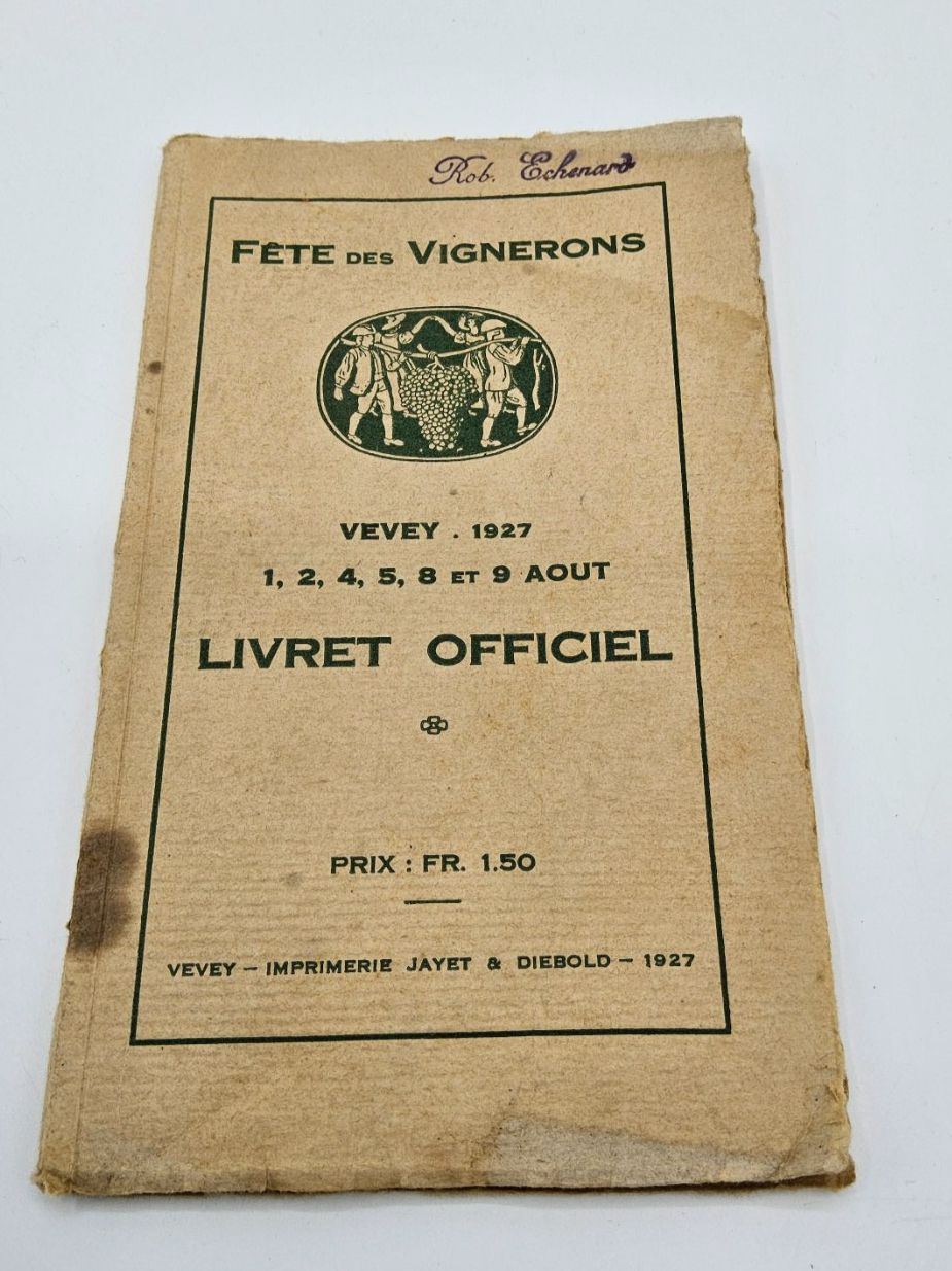 Libri: Fête des Vignerons Vevey 1927 – Usato da Bière venduto da vanessatrolliet