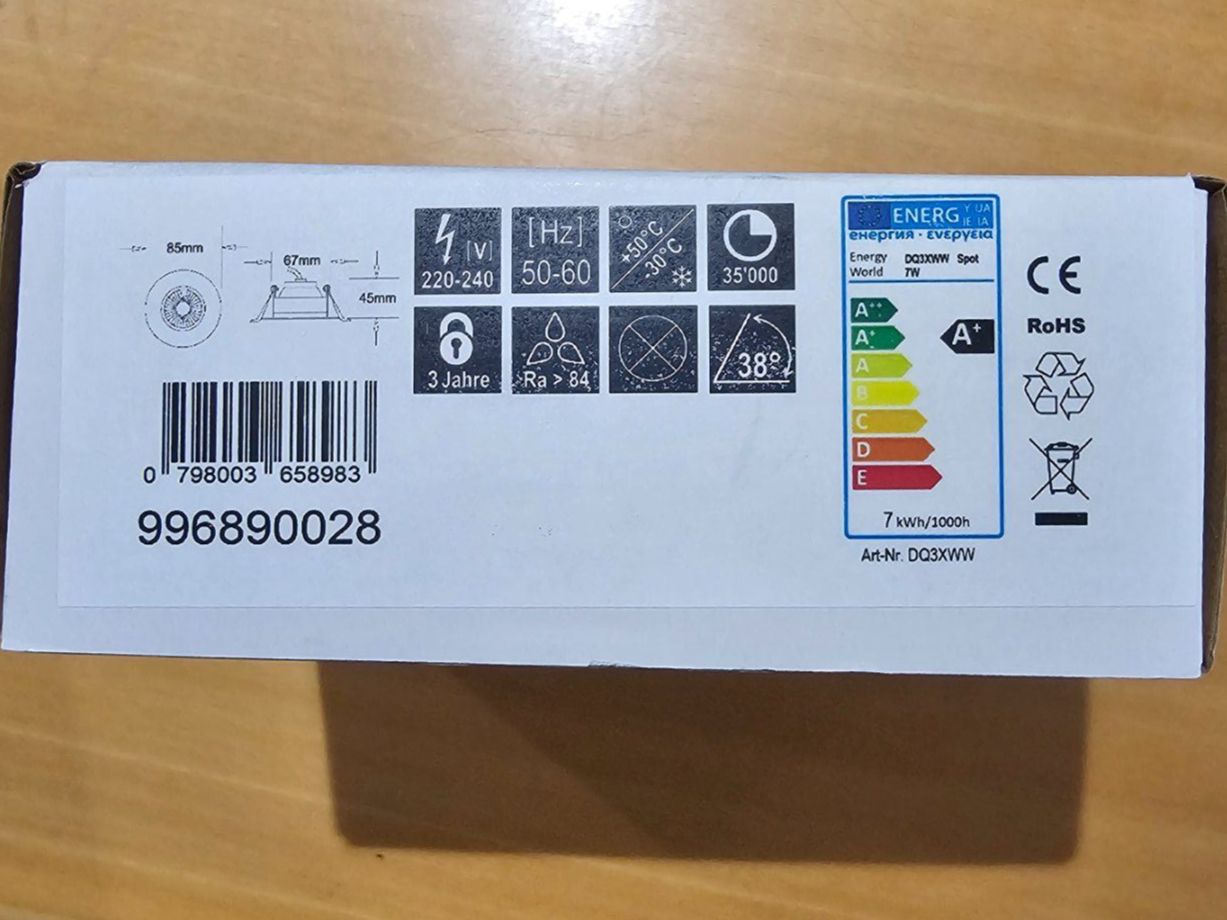 Lampadari & plafoniere: LLight Einbauspot 7W 4000K 630Lm 5 Stück – Nuovo e nell'imballaggio originale da Zollbrück venduto da gueschu01 3