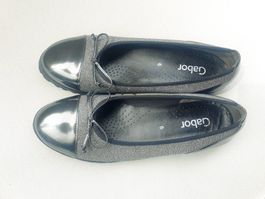 GABOR BALLERINAS 6 39 LACKLEDER GLITZER LEDER SCHUHE BASIC