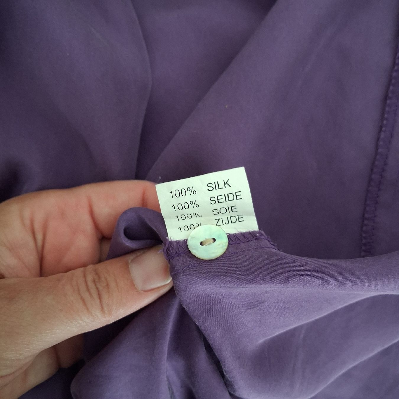 Chemisiers: Vintage Silk Blouse DeVille Light Purple – Neuf (Voir description) à Wil SG par tre_g2l7 4