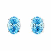 💎 Ohrstecker Diamant lab 4.05ct VS1, 18K W-Gold