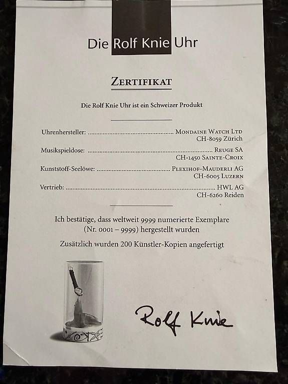 Statuette: Rolf Knie Uhr mit Seelöwe – Nuovo (secondo la descrizione) da Romanshorn venduto da chr_p8lh 1