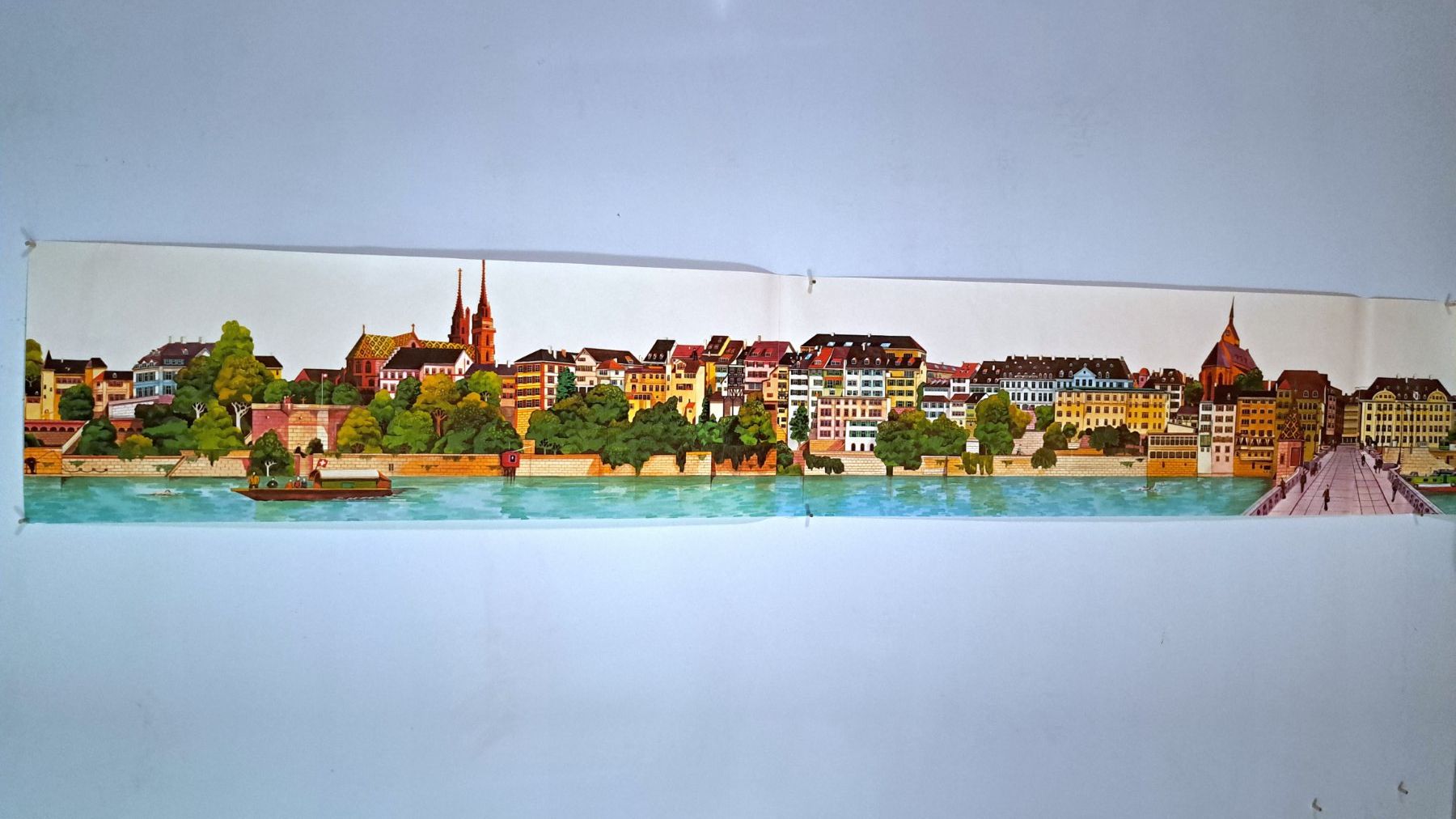 Foto & Immagini: Plakat -  Panorama Grossbasel - Rheinbrücke – Usato da Zwingen venduto da Tigertimmi