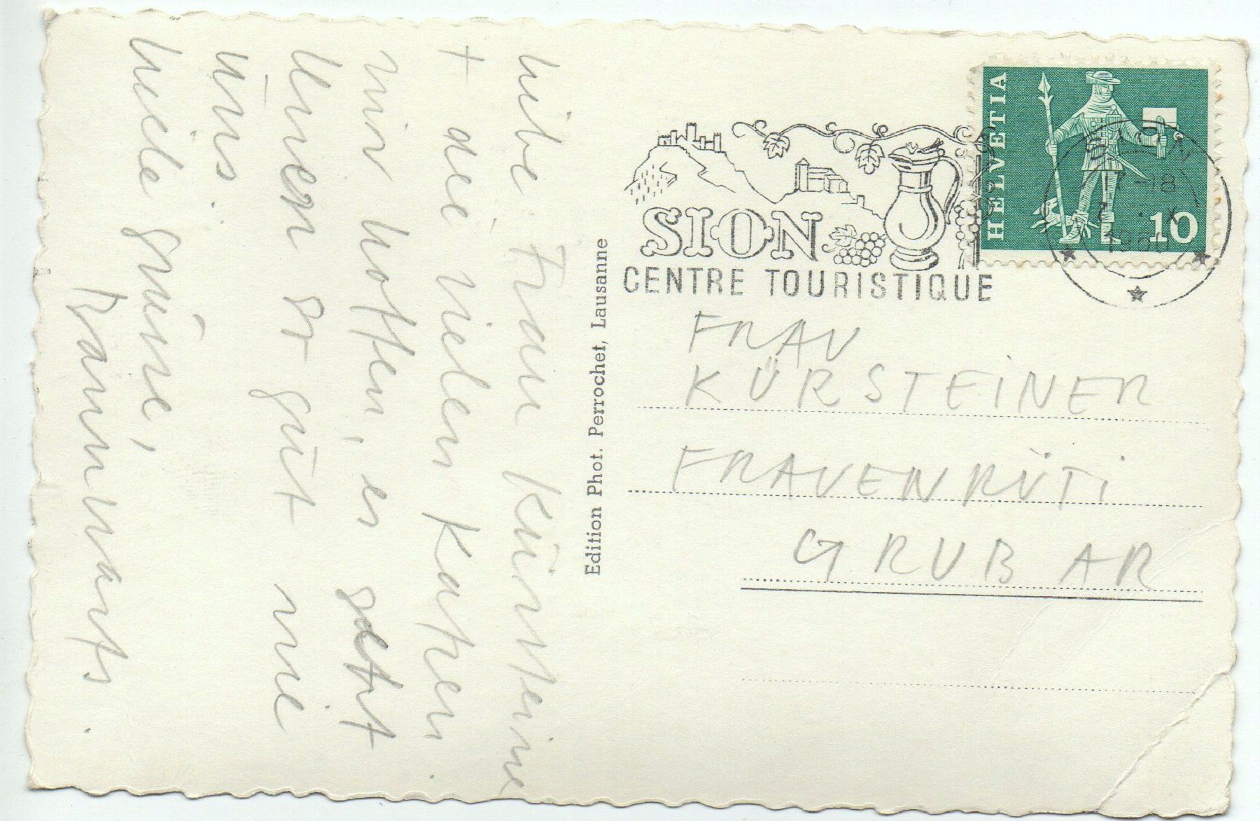 Cartoline postali: SION – Usato da Jona venduto da philajona 1