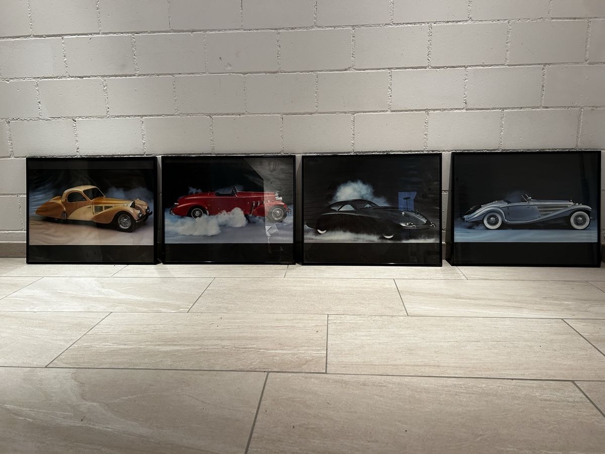 Foto & Immagini: 4 Oldtimer Bilder gerahmt guter Zustand – Usato da Aristau venduto da Supershop5 1