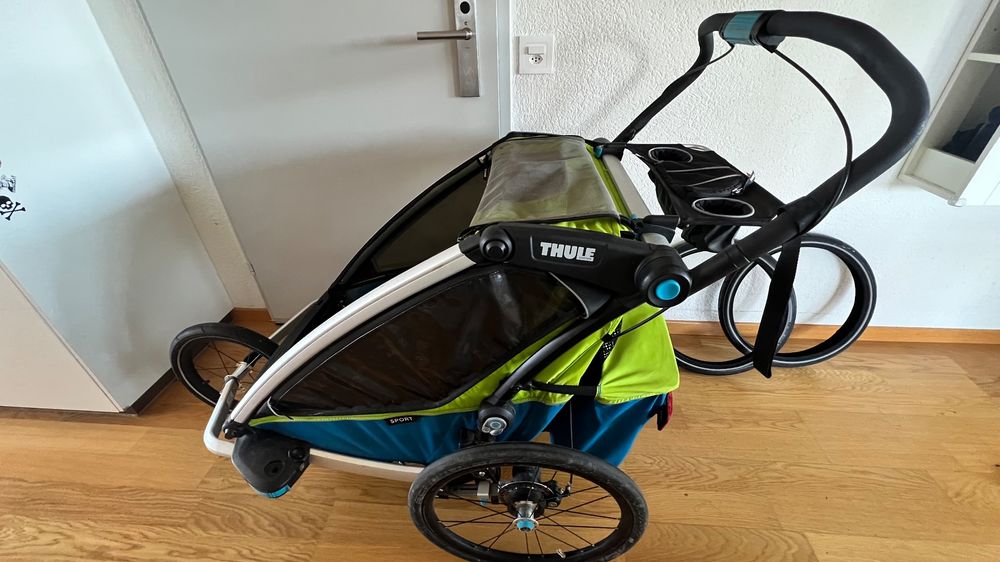 Thule Chariot Sport 2 mit Jogging Kit 2 und Sport Organizer