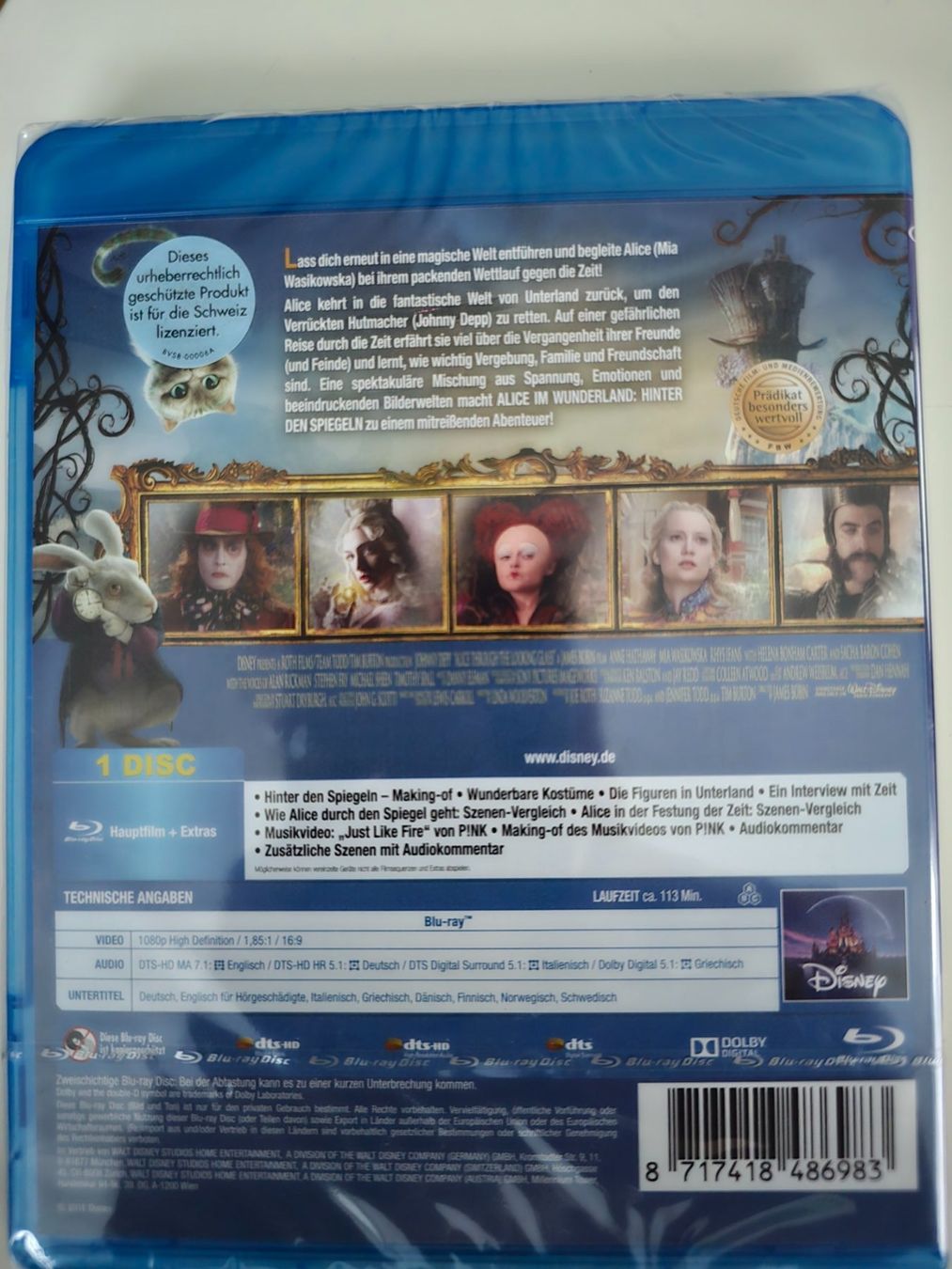 Tutti i DVDs: ALICE IM WUNDERLAND HINTER DEM SPIEGEL – Nuovo e nell'imballaggio originale da Buchrain venduto da reloca 1