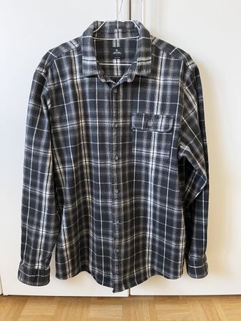 Herren Hemd Rip Curl kariert schwarz grau Grösse L