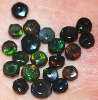 Mineralien Set L-7103 – 21 Stück äthiopische schwarze Opal R