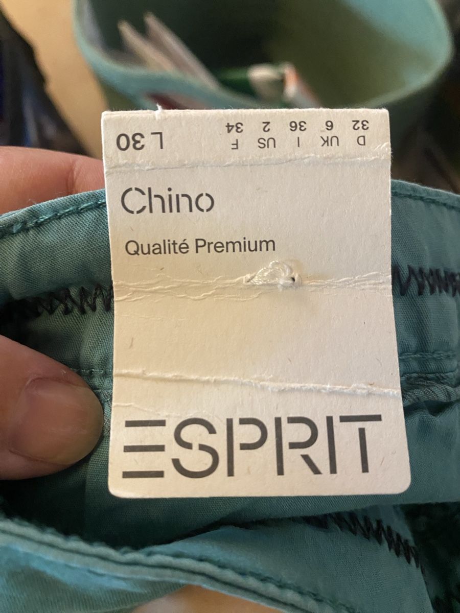 Esprit Pantaloni: NEUE ESPRIT Chino Hose Grösse D32 L30 – Nuovo e nell'imballaggio originale da Buochs venduto da mel_dc2n 5