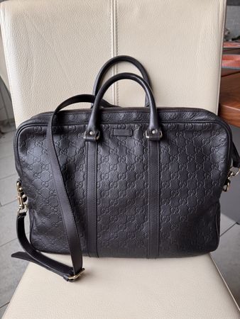 Gucci Guccissima Leder Aktentasche / Businesstasche