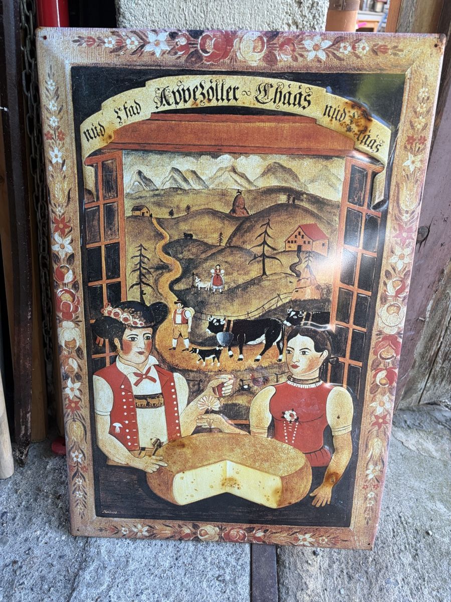 Insegne: Plaque émail Appenzell fromage tradition – Usato da Orsonnens venduto da cdms57