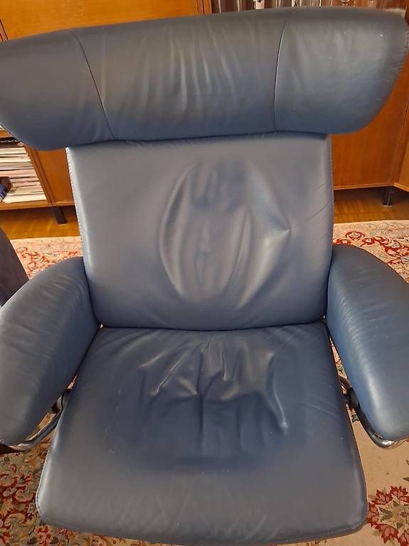 Fauteuils: Stressless Sessel Leder blau mit passendem Hocker – D'occasion à Jonschwil par bro_lx2z 3