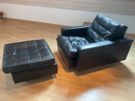 Vintage Lounge Chair aus Leder