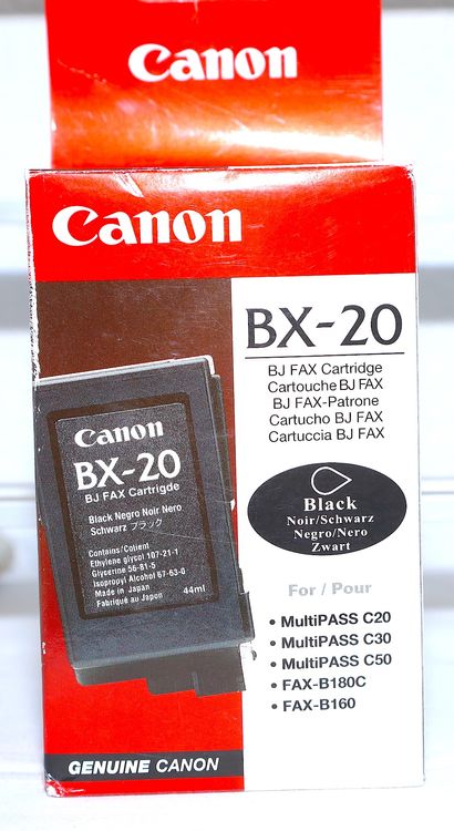 CANON BX-20 PATRONE SCHWARZ ZU C20-C30-C50-BX20 (Neu und ...