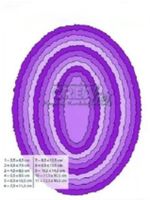Stanzschablone Nr.191, Rahmen, oval 11er (Sizzix geeignet)