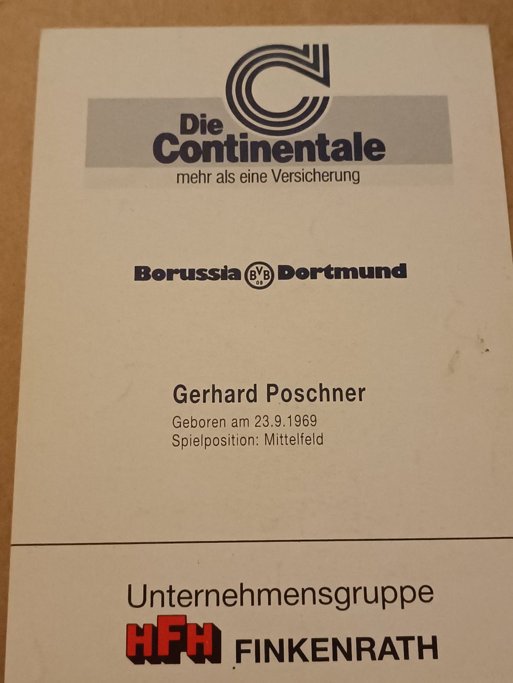 Autografi: Gerhard Poschner - BVB - Borussia Dortmund - Handsigniert – Usato da Menziken venduto da Artographs 1