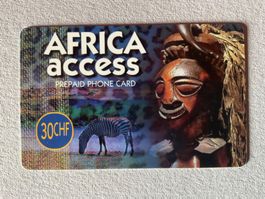 Prepaid Telefonkarte Africa access 30 CHF