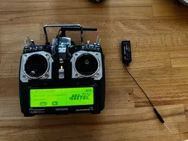 Radiocommande Hitec Aurora 9 état d'usage