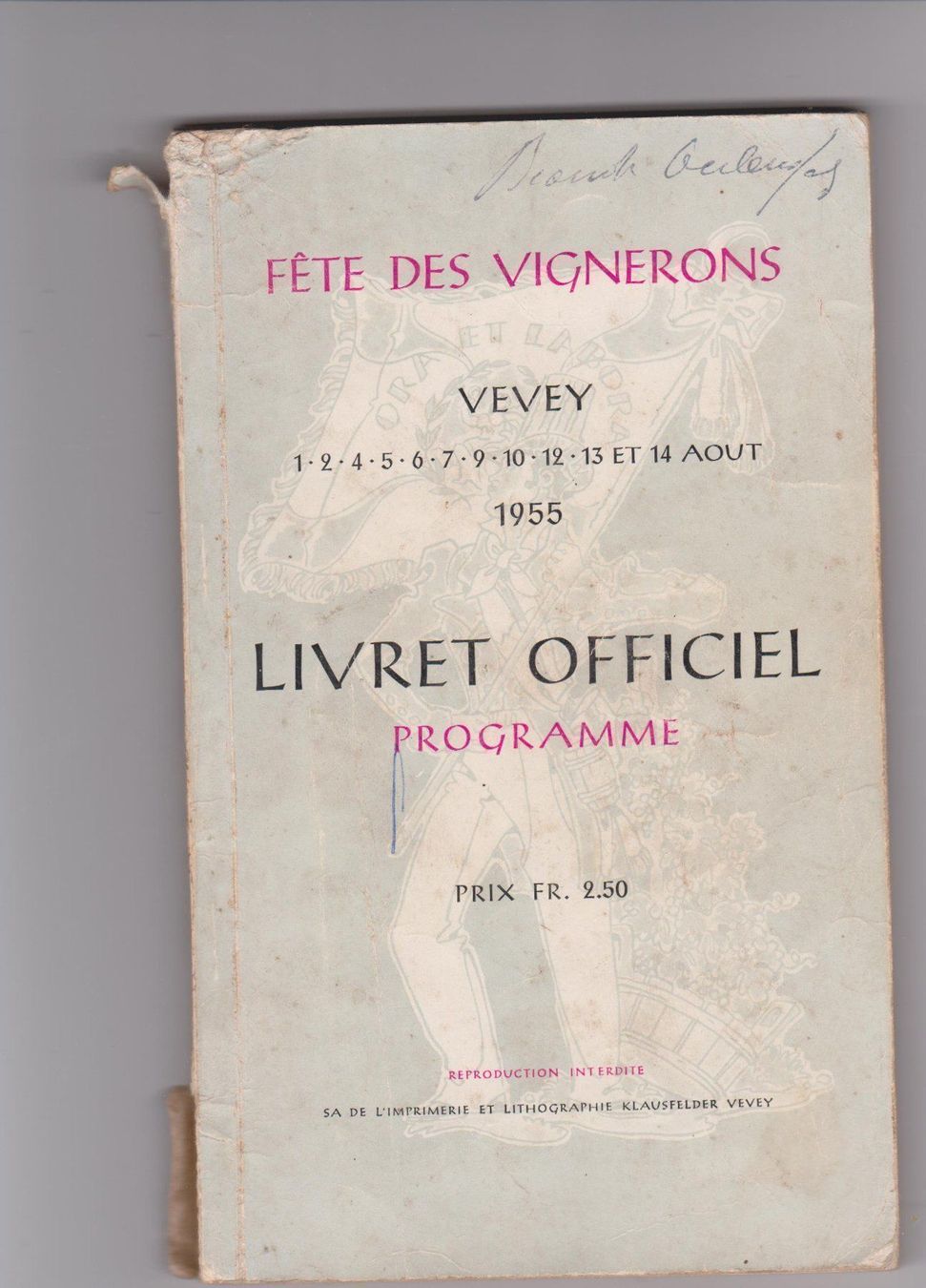 Libri: Fête des Vignerons - Vevey 1955 – Usato da Pailly venduto da jme99