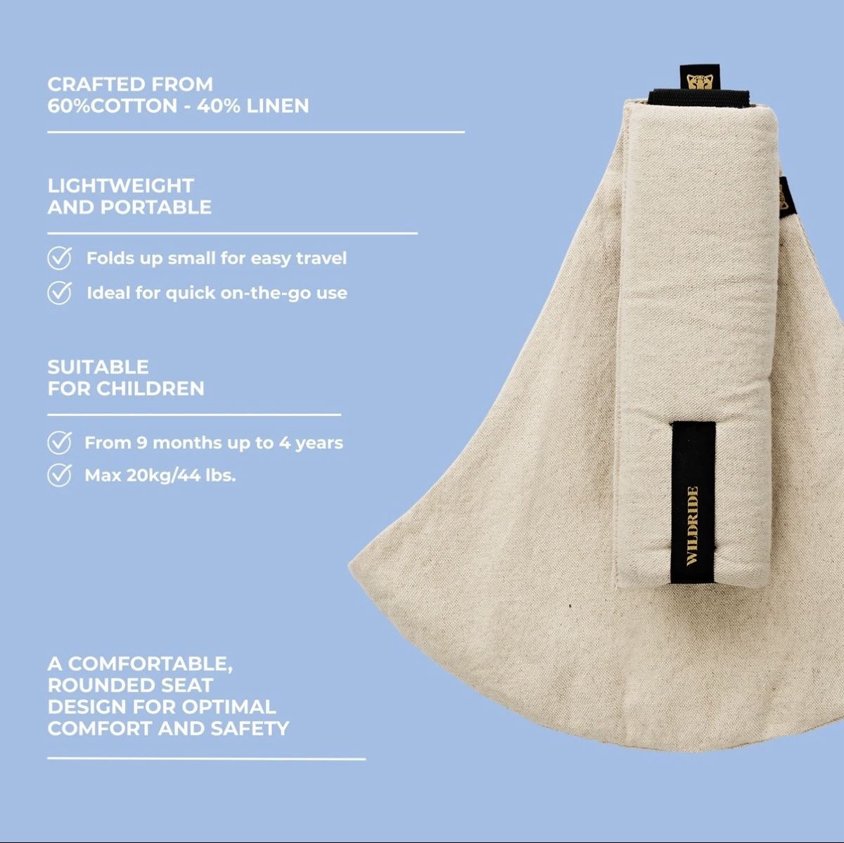 Marsupi portabebè: Wildride Toddler Carrier Sand Linen – Nuovo (secondo la descrizione) da Oberrieden venduto da edm_5pf7 2