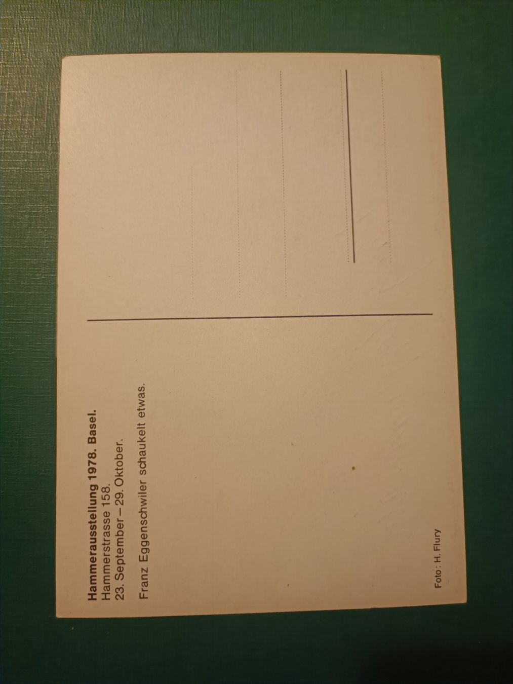 Autografi: Franz Eggenschwiller - Kunst -  handsignierte Kunstkarte – Usato da Menziken venduto da Artographs 1