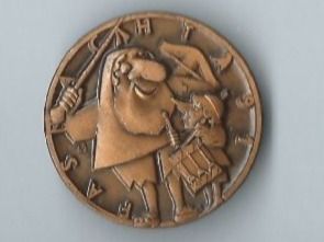 Basler Plaquettes & Badges: Fasnachtsplakette Basel, "Blaggedde" 1991 (Bronce) – D'occasion à Zürich par t24_de
