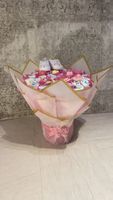 Windelstrauss Geschenk Geburt Taufe Mädchen Baby Shower Rosa
