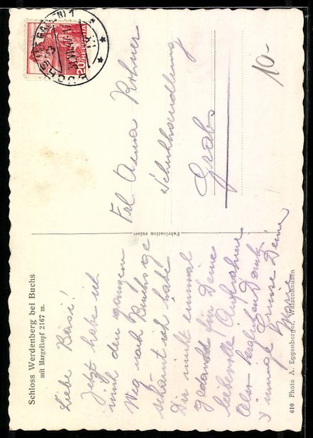 Cartoline postali: Werdenberg, Schloss über Ort und Bergku – Usato da Berlin venduto da bartko-reher 1