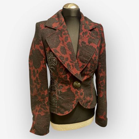 AIR FIELD Kurz Blazer mit Blumenmuster