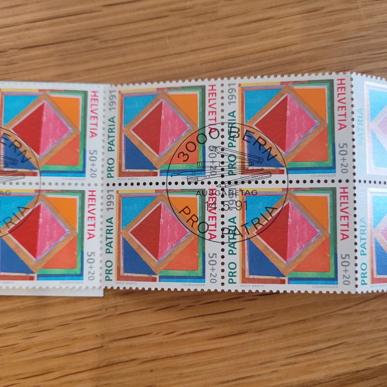 Alle Briefmarken: Markenheftchen Carnet De Timbre Pro Patria 1991 – Gebraucht aus Biel/Bienne von Destockweb 3