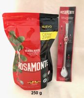 Yerba Mate Rosamonte 250g & Bombilla Edelstahl