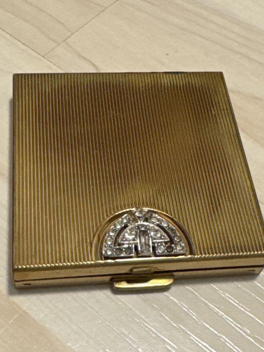 Make-up: Antike Puderdose mit Strass von Volupté USA – Gebraucht aus Grenchen von Lucy68 1
