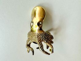 Bague pieuvre doré clair